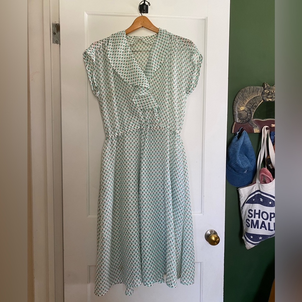 Floral Sheer Handmade Dress